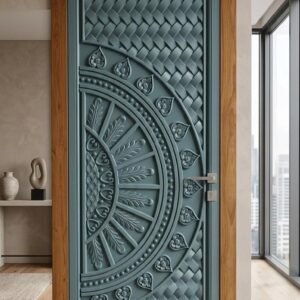 Circular Geometric Pattern Entrance Door