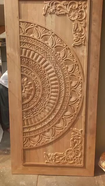 Decorative Arched Carved Door